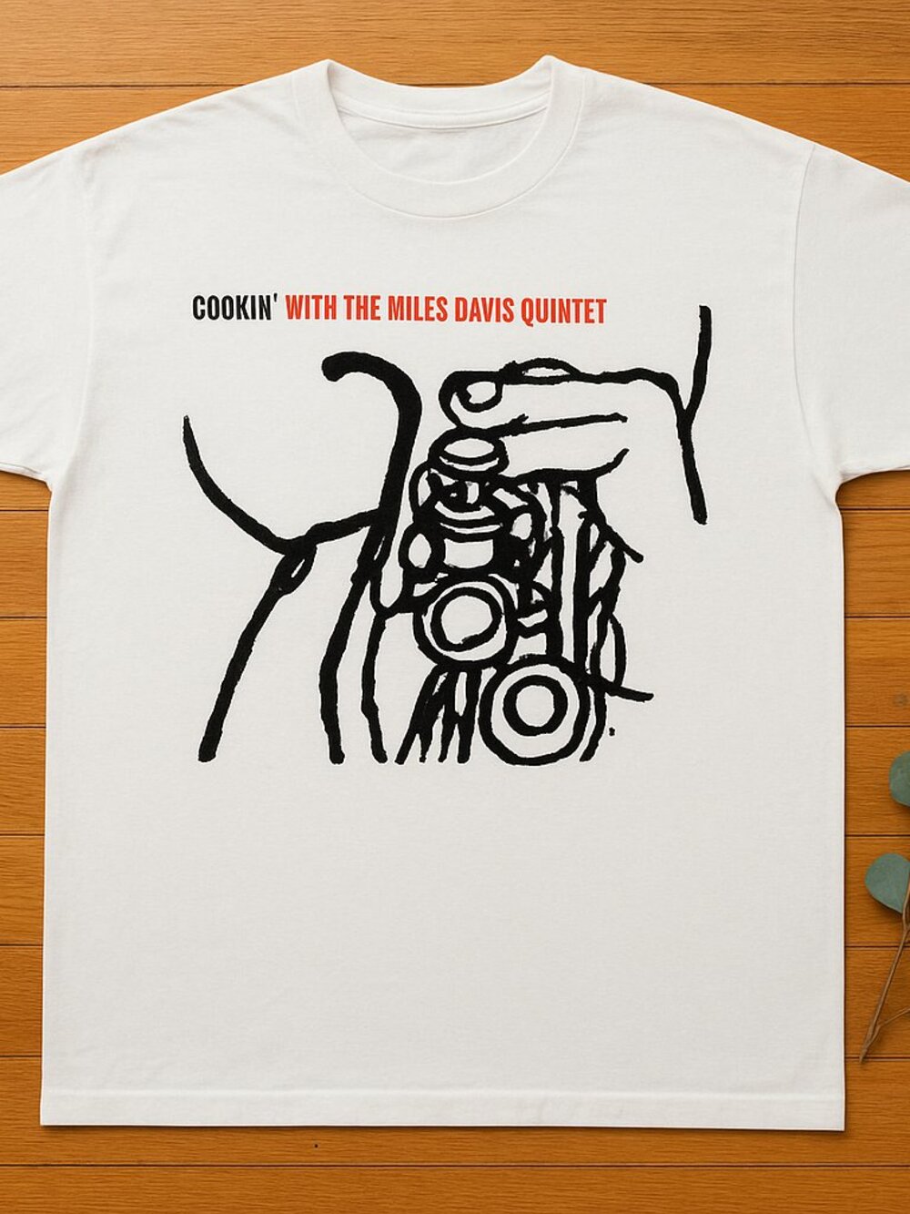 Miles Davis Quintet Graphic Tee | Cookin’ Jazz Music White T-Shirt